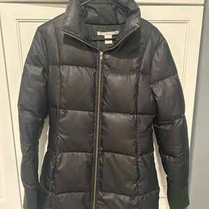Lija Black Quilted Puffer Jacket size small